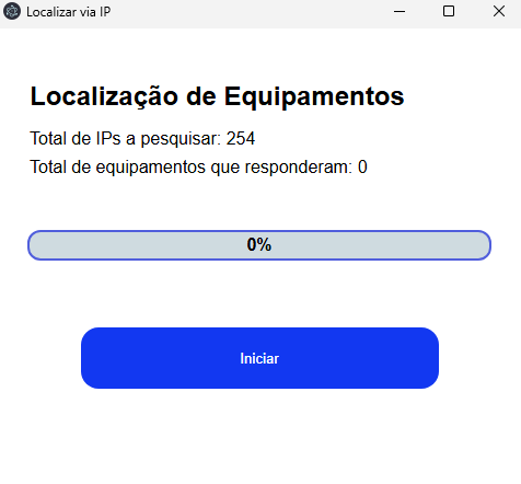 Tela inicial da localização
